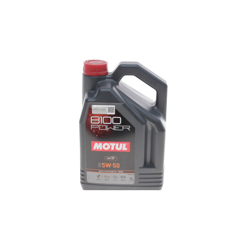 Олива моторна 100% синтетична естерова для авто 8100 Power 5W50 5L MOTUL 824706