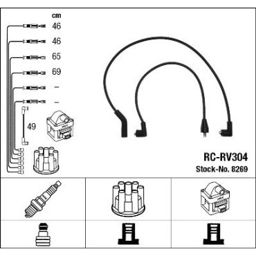 Комплект проводов зажигания NGK 8269
