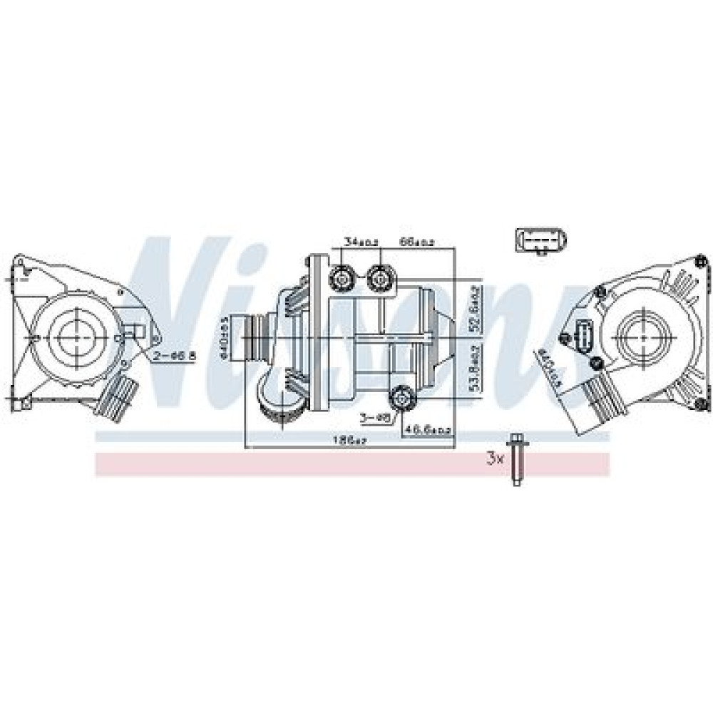 Насос системи охолодження NISSENS 831087