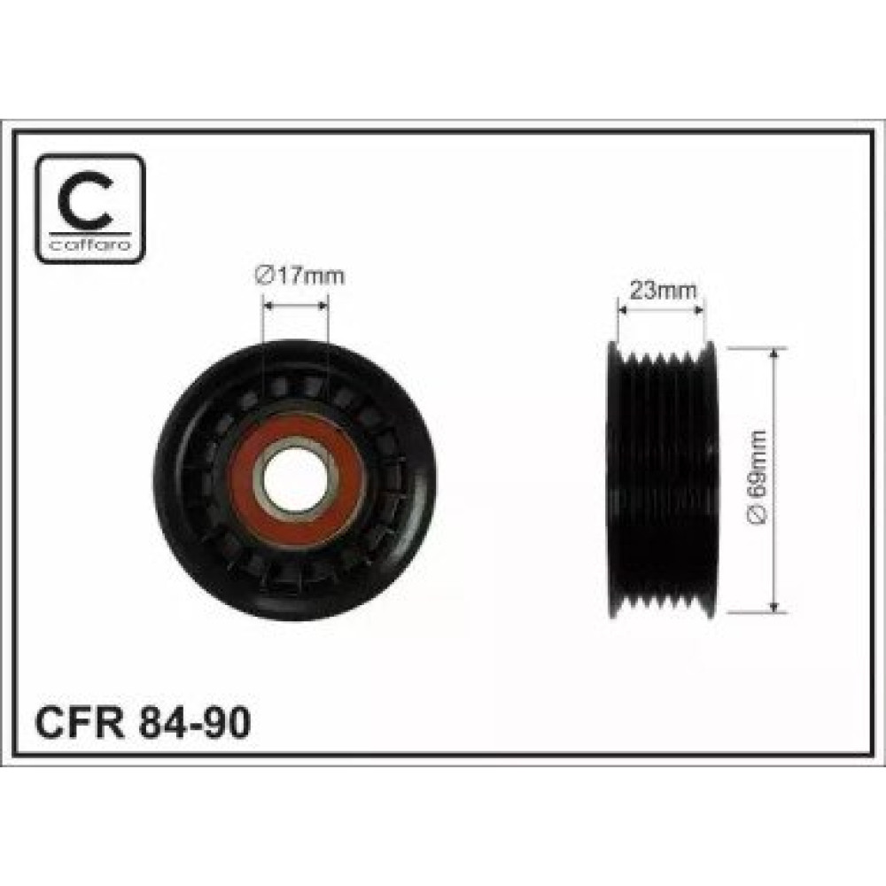 Натягувач паска 69x17x225 CAFFARO 8490