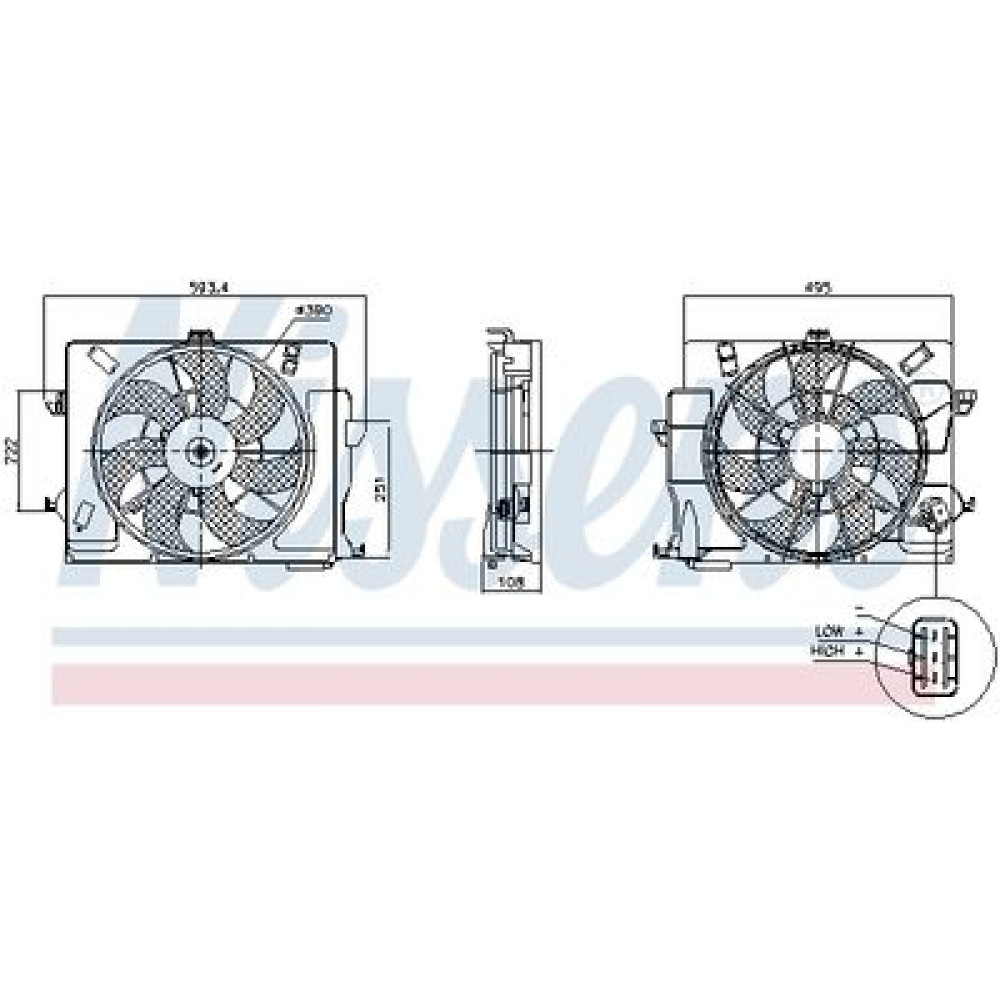 Вентилятор радиатора NISSENS 850049