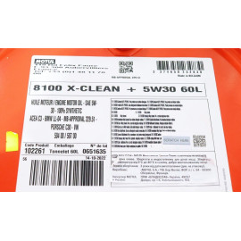 Масло 8100 X-clean+ 5W30 60l MOTUL 854761