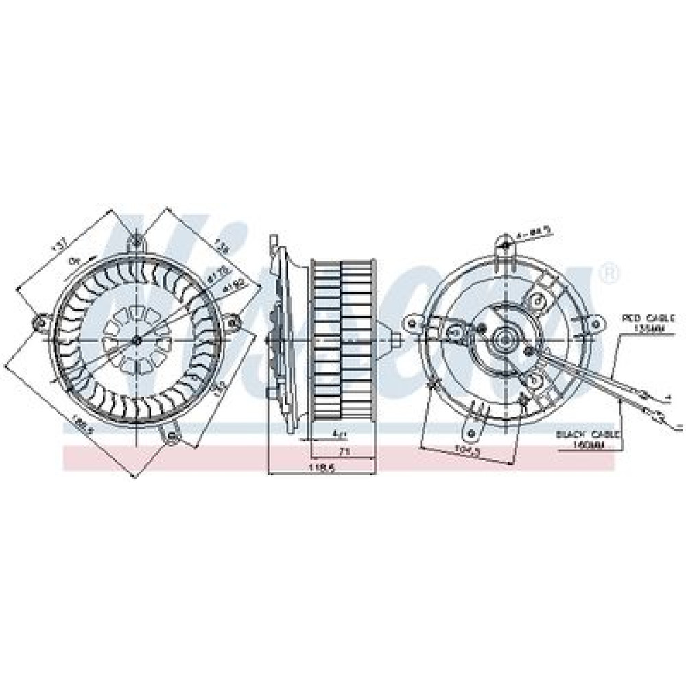 Вентилятор салона NISSENS 87041