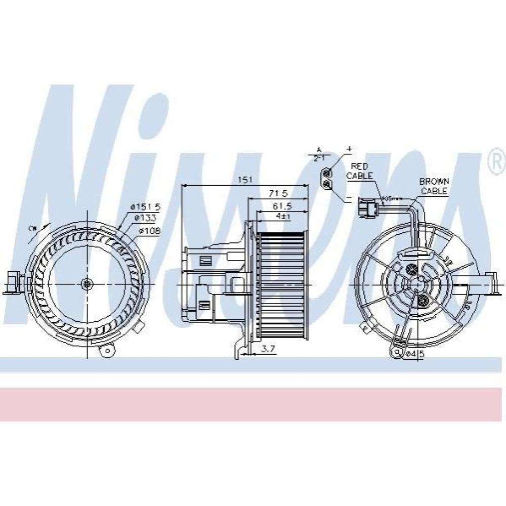 Вентилятор салону NISSENS 87109