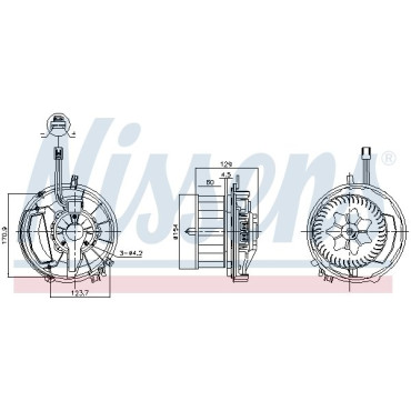 Вентилятор салона NISSENS 87524