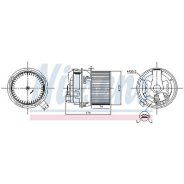 Вентилятор салона NISSENS 87593