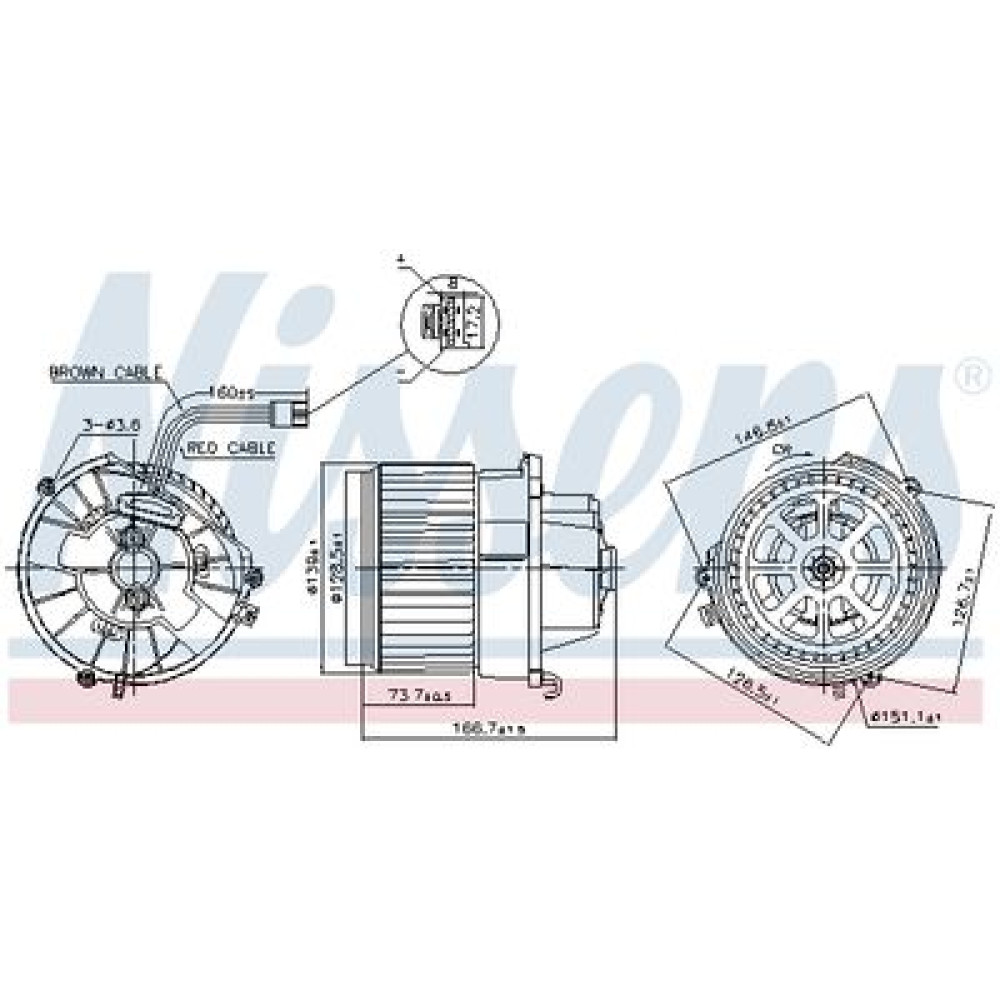Вентилятор салона NISSENS 87599