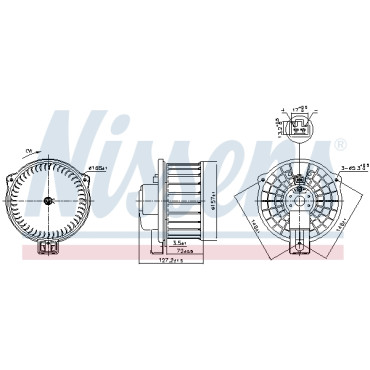 Вентилятор салона NISSENS 87631