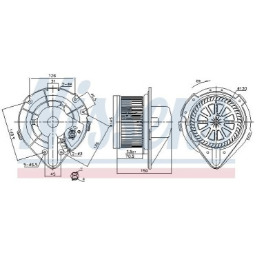 Вентилятор салону NISSENS 87798