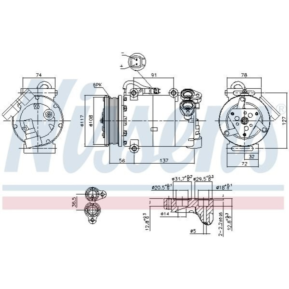 Компресор кондиціонера NISSENS 890040