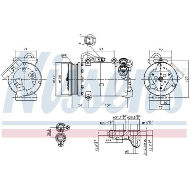 Компресор кондиціонера NISSENS 890040