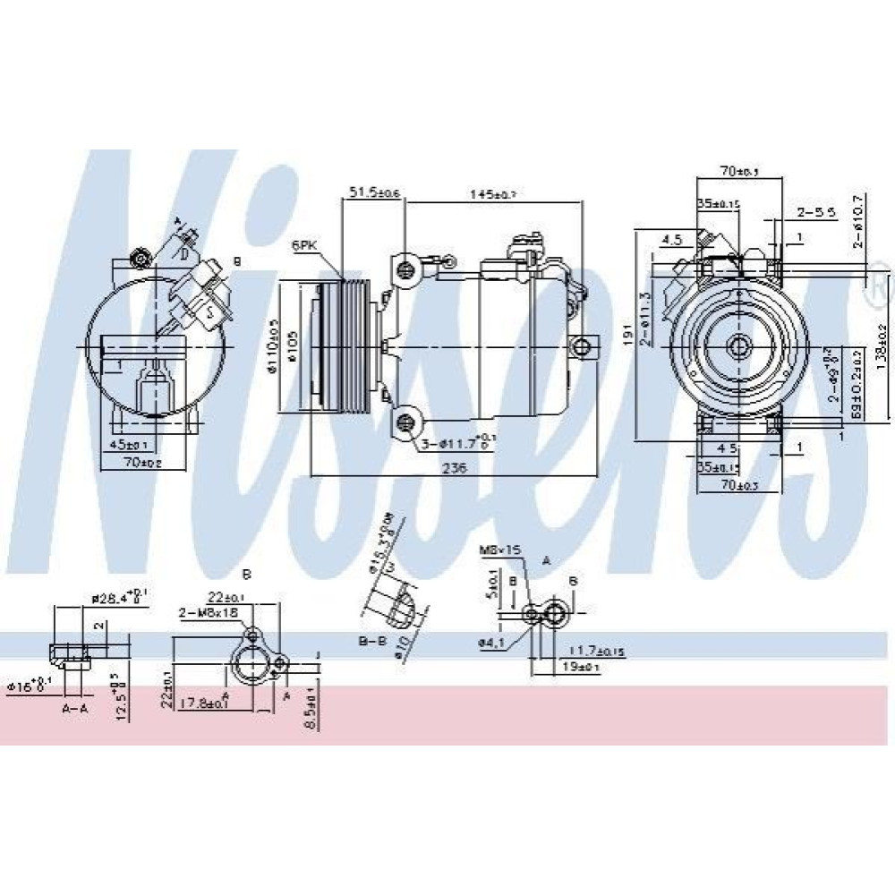 Компрессор кондиционера NISSENS 890043