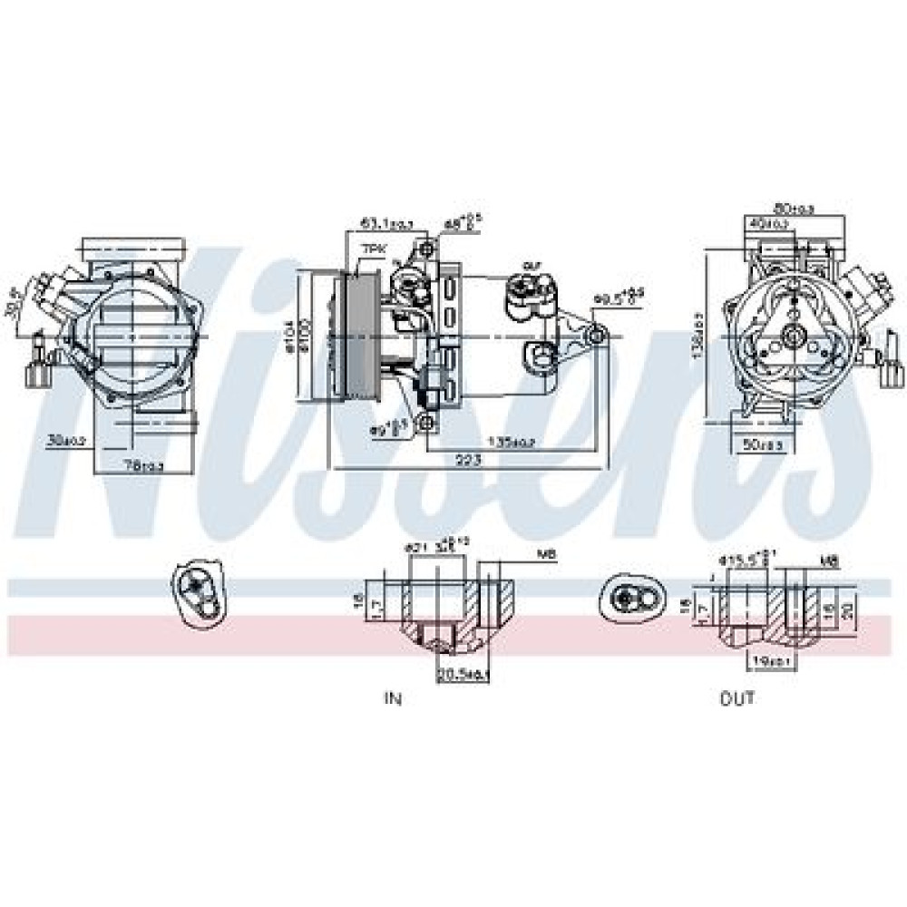 Компрессор кондиционера NISSENS 890053