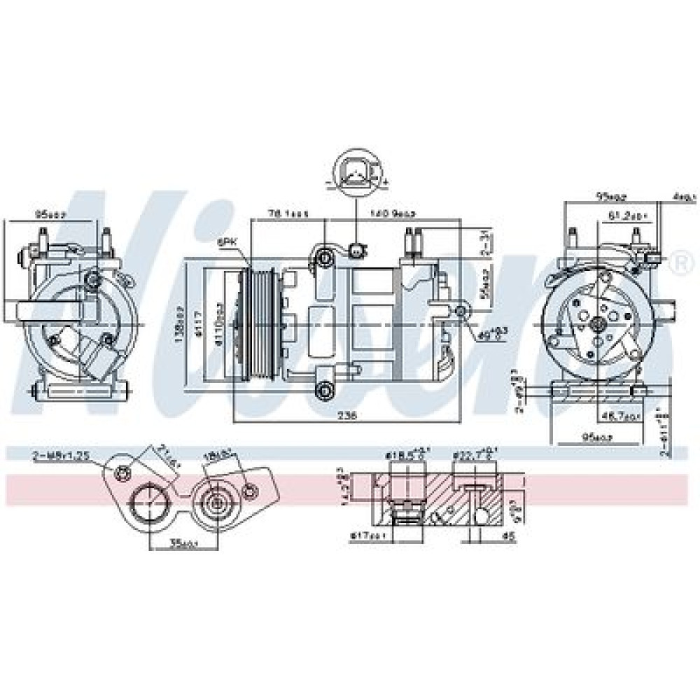Компресор кондиціонера NISSENS 890217