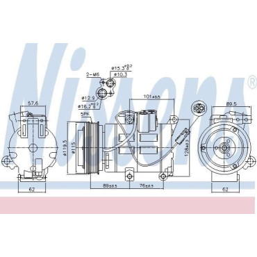 Компресор кондиціонера NISSENS 890315
