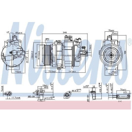 NISSENS 890359 Компрессор кондиционера NISSENS 890359