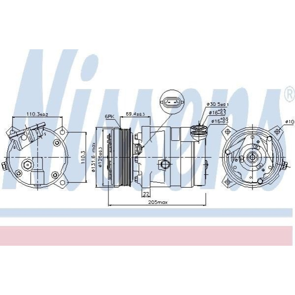 Компрессор кондиционера NISSENS 89058
