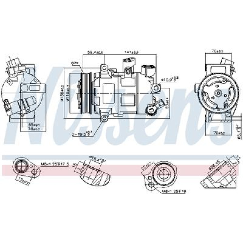 Компресор кондиціонера NISSENS 890607