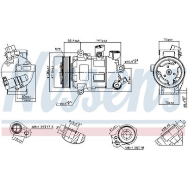 Компресор кондиціонера NISSENS 890607
