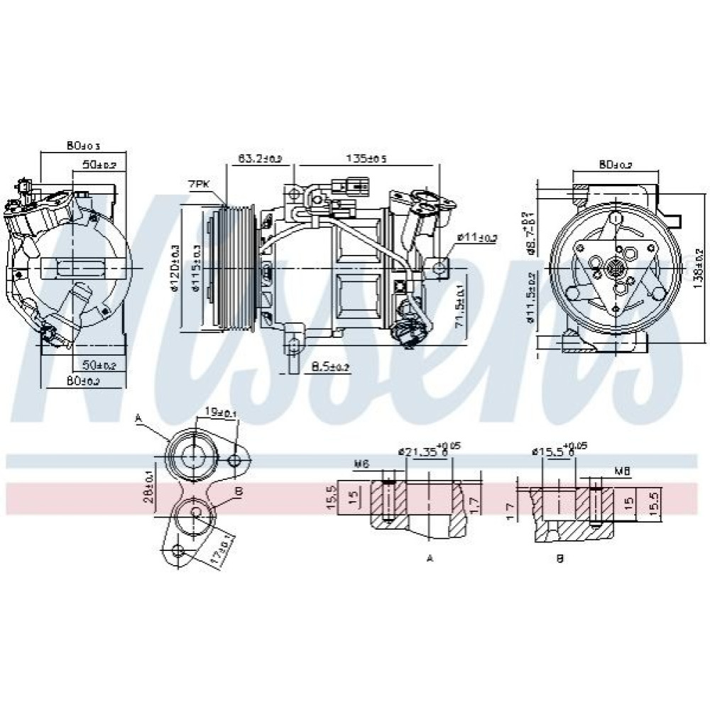 Компрессор кондиционера NISSENS 890653