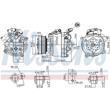 Компресор кондиціонера NISSENS 890666