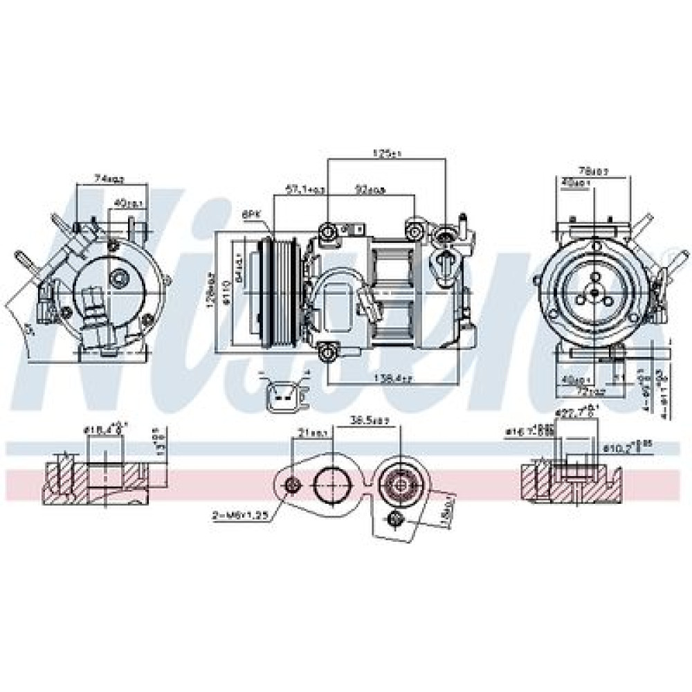 Компресор кондиціонера NISSENS 890693