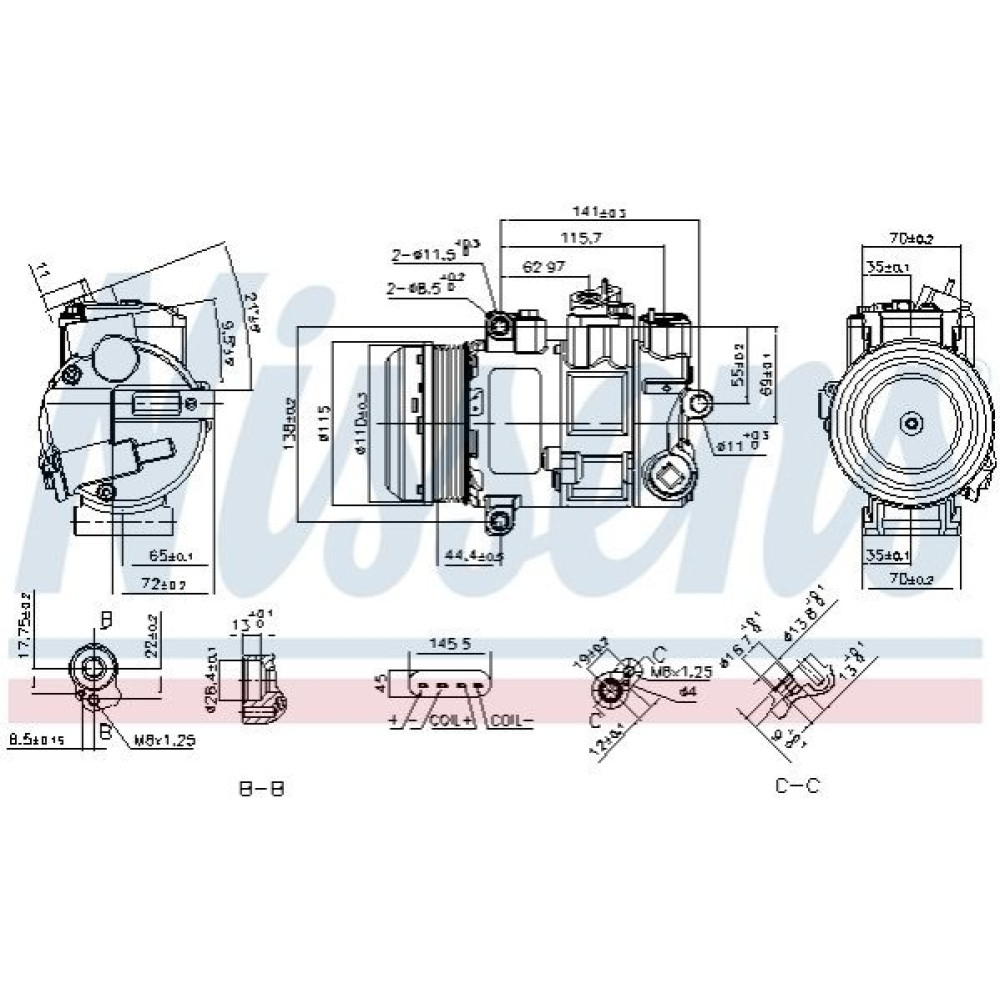 Компресор кондиціонера NISSENS 890696