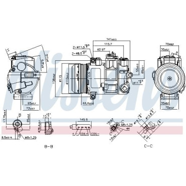 Компресор кондиціонера NISSENS 890696