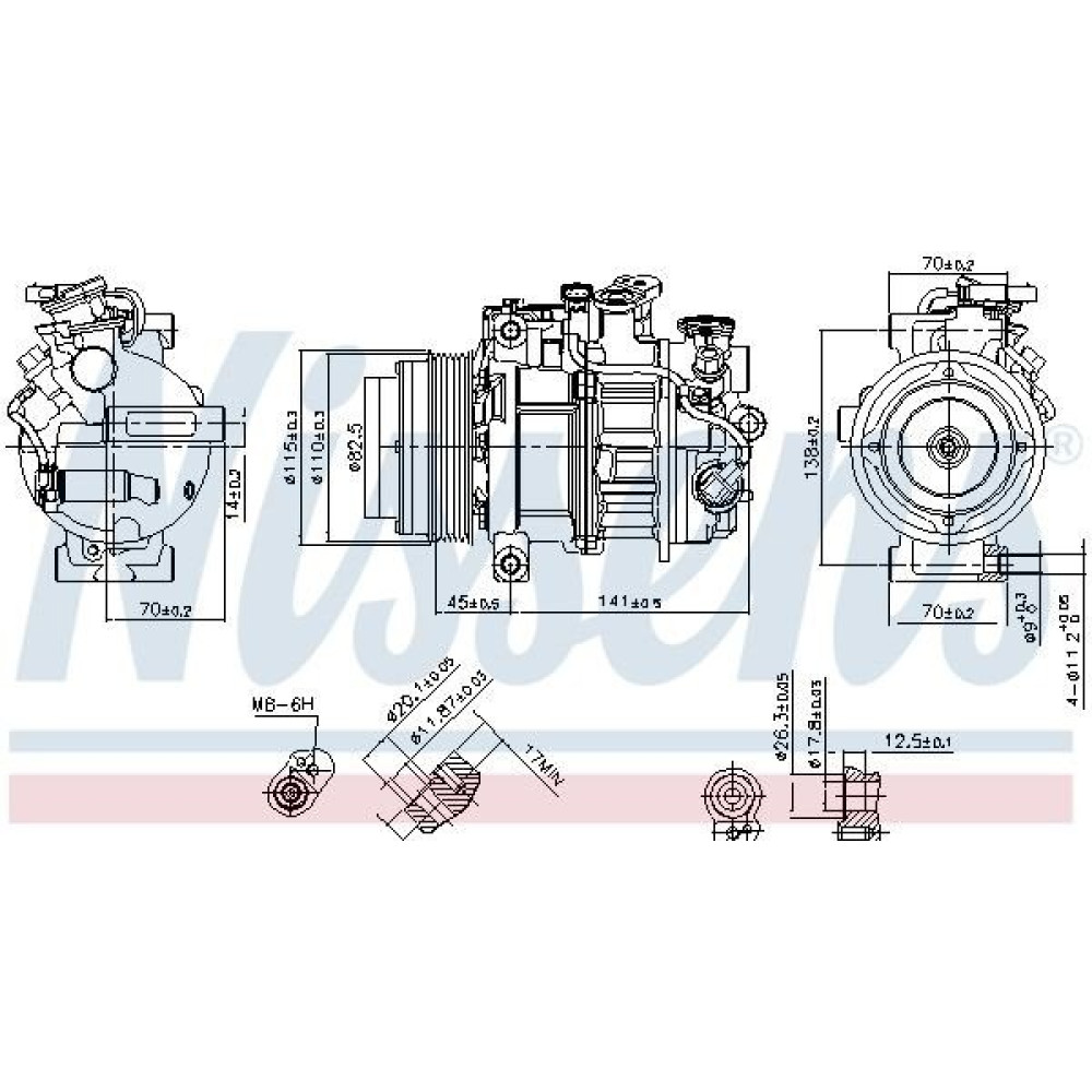 Компрессор кондиционера NISSENS 890717