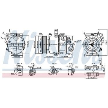 Компресор кондиціонера NISSENS 890751