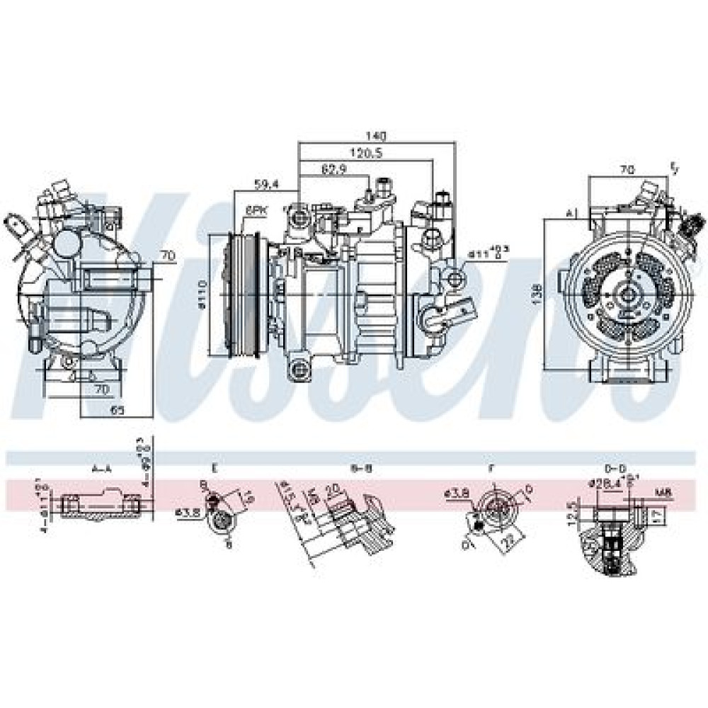 Компресор кондиціонера NISSENS 890944
