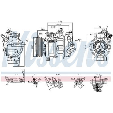 Компресор кондиціонера NISSENS 890944