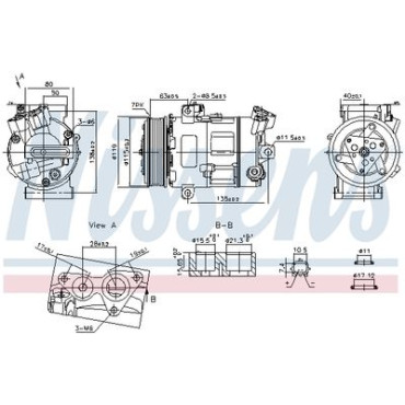 Компресор кондиціонера NISSENS 890947