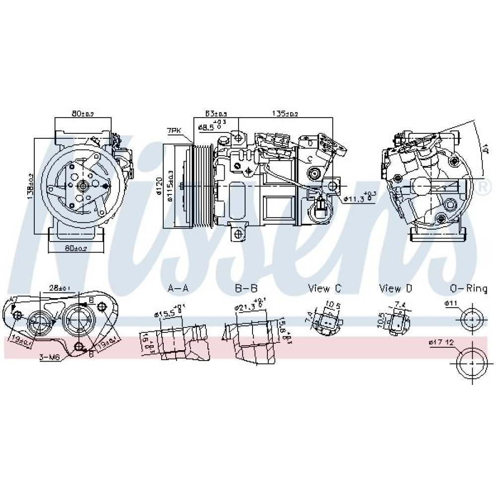 Компресор кондиціонера NISSENS 891017
