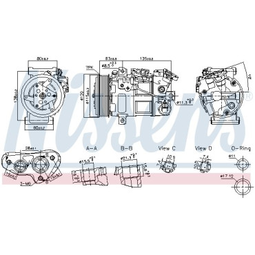 Компресор кондиціонера NISSENS 891017