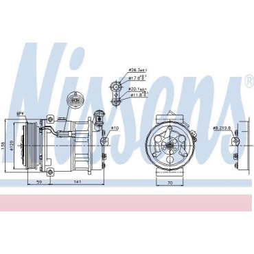 Компресор кондиціонера NISSENS 89124