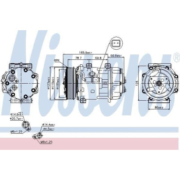 Компрессор кондиционера NISSENS 89136