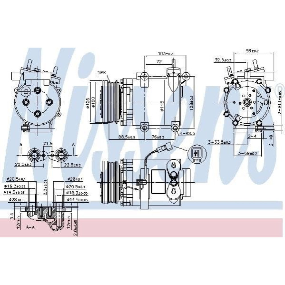 Компресор кондиціонера NISSENS 89327