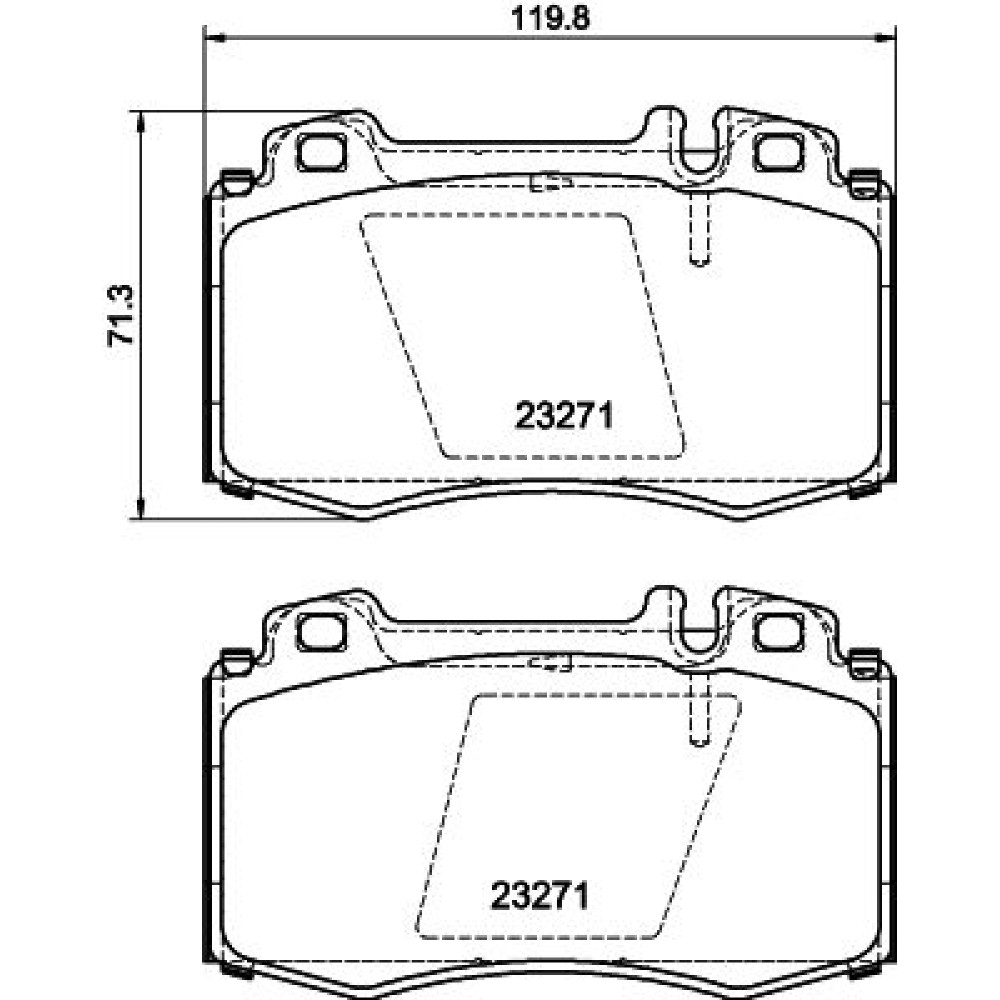 Колодки гальмівні дискові комплект, передні HELLA PAGID 8db355008691
