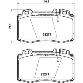 Колодки гальмівні дискові комплект, передні HELLA PAGID 8db355008691