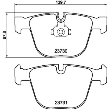 Колодки гальмівні дискові комплект задні HELLA PAGID 8db355010751