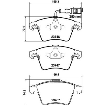 Тормозные колодки передние HELLA PAGID 8db355011171