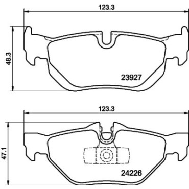 Колодки гальмівні дискові комплект, задній HELLA PAGID 8db355011301