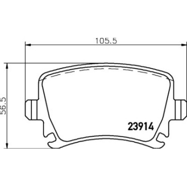Тормозные колодки задние HELLA PAGID 8db355011771