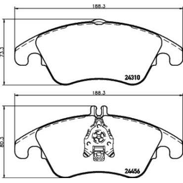 Колодки гальмівні дискові комплект, передні HELLA PAGID 8db355012621