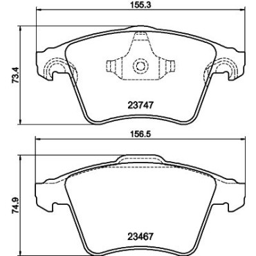 Колодки тормозные дисковые комплект передние HELLA PAGID 8db355013821