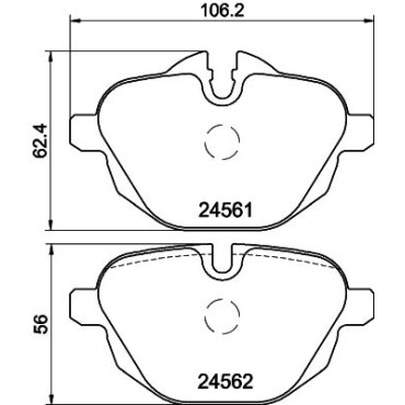 Тормозные колодки задние HELLA PAGID 8db355013921