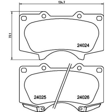 Гальмівні колодки передні HELLA PAGID 8db355014121