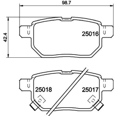 Тормозные колодки задние HELLA PAGID 8db355014991