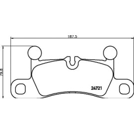 Колодки гальмівні дискові, задня вісь HELLA 8db355015101
